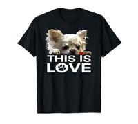 Amante de los perros Chiwawa de pelo largo This Is Love Chihuahua Camiseta