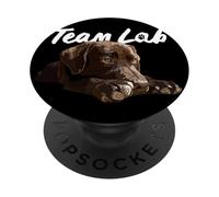 Amante de los Perros Chocolate Lab Brown Lab Labrador Puppy Retriever PopSockets PopGrip Adhesivo