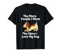 Amante de los Perros, cuanta más Gente conozco, más Amo a mi Perro Camiseta gráfica económica, Hombre, Negro, XL