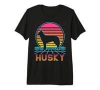 Amante de los Perros Estilo Husky Siberiano Retro Vintage de Camiseta Premium