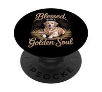 Amante de los Perros Golden Retriever Bendecido por un Golden PopSockets PopGrip Adhesivo