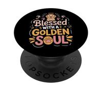 Amante de los Perros Golden Retriever Bendecido por un Golden PopSockets PopGrip Adhesivo