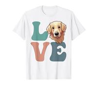 Amante de los perros Golden Retriever LOVE Camiseta