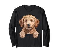 Amante de los Perros Goldendoodle, Divertido, Que mira a los Perros Golden Doodle Manga Larga