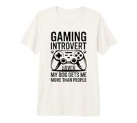 Amante de los Perros introvertidos de Juegos Mi Perro me da más Que la Gente Camiseta Premium