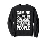 Amante de los Perros introvertidos de Juegos Mi Perro me da más Que la Gente Sudadera