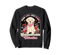 Amante de los Perros Labrador Puppy Valentine Art Rose Chocolate Sudadera