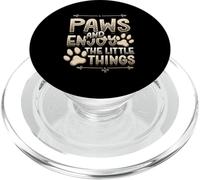 Amante de los Perros Patas de Perro Juego de Palabras Positividad Mentalidad Gratitud PopSockets PopGrip para MagSafe