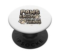 Amante de los Perros Patas de Perro Juego de Palabras Positividad Mentalidad Gratitud PopSockets PopGrip Adhesivo