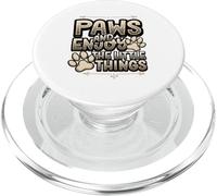 Amante de los Perros Patas de Perro Juego de Palabras Positividad Mentalidad Gratitud PopSockets PopGrip para MagSafe