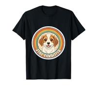 Amante de los Perros Stay Pawsitive, Retro, cachorrito Vintage Camiseta