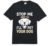 Amante de los Perros Stop Me I'Ll Pet Your Dog Puppy Cuddler Comfort Colors Adult Heavyweight T-Shirt