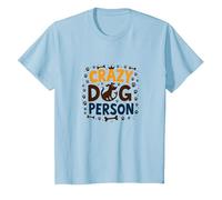 Amante de Mascotas Crazy Dog Person con Estampado de Patas y Corona de Hueso Camiseta, Niños, Azul Bebé, 10 años