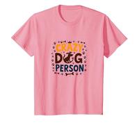 Amante de Mascotas Crazy Dog Person con Estampado de Patas y Corona de Hueso Camiseta, Niños, Rosado, 10 años