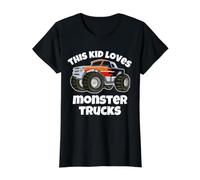 Amante de Monster Truck - Este niño ama los Camiones Monstruos - Niños Camiseta gráfica económica, Mujer, Negro, L