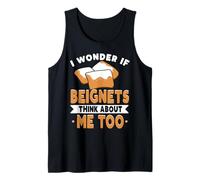 Amante de Nueva Orleans Me pregunto si Beignets piensan en mí también Camiseta sin Mangas
