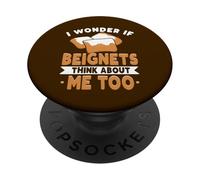 Amante de Nueva Orleans Me pregunto si Beignets piensan en mí también PopSockets PopGrip Adhesivo