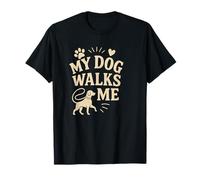 Amante de perros gracioso, mi perro me camina Camiseta