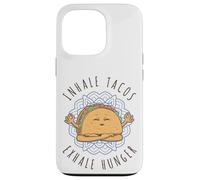 Amante de taco divertido inhale tacos exhalan el yoga de Carcasa para iPhone 13 Pro