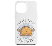 Amante de taco divertido inhale tacos exhalan el yoga de Carcasa para iPhone 13 Pro Max