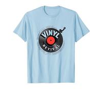 Amante de Vinilo Revival de la música discográfica Retro Camiseta, Hombre, Azul Bebé, XXL