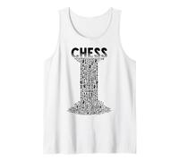 Amante del ajedrez Jugador Juego Flujo Cascada Piezas Divertido Camiseta sin Mangas