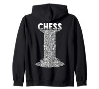Amante del ajedrez Jugador Juego Flujo Cascada Piezas Divertido Sudadera con Capucha