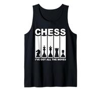 Amante del ajedrez: tengo todos los movimientos, jugador de ajedrez retro Camiseta sin Mangas