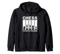 Amante del ajedrez: tengo todos los movimientos, jugador de ajedrez retro Sudadera con Capucha