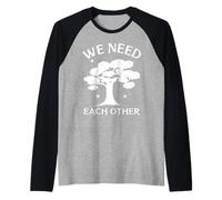 Amante del árbol de la Naturaleza Ambiental Camiseta Manga Raglan