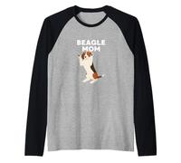 Amante del Beagle, divertido perro sabueso, dueña de un cachorro, linda mamá Camiseta Manga Raglan