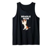 Amante del Beagle, divertido perro sabueso, dueña de un cachorro, linda mamá Camiseta sin Mangas