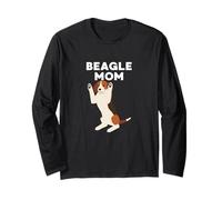 Amante del Beagle, divertido perro sabueso, dueña de un cachorro, linda mamá Manga Larga