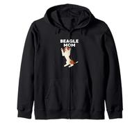 Amante del Beagle, divertido perro sabueso, dueña de un cachorro, linda mamá Sudadera con Capucha