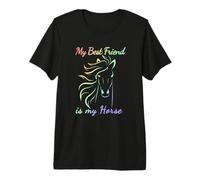 Amante del Caballo Ecuestre Mi Mejor Amigo es mi Caballo Camiseta Premium