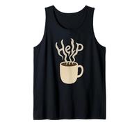 Amante del café Ayuda al Vapor Cita Divertida de cafeína Camiseta sin Mangas