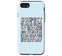 Amante del café Helado afirma Que se rompió Pero Bebe un Dicho Divertido Diario Carcasa para iPhone SE (2020) / 7/8