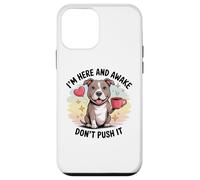 Amante del café Pittie - Pitbull sarcástico odia las mañanas Carcasa para iPhone 12 mini