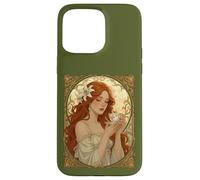 Amante del Café Y Flores De Lirio Ilustración Art Nouveau Carcasa para iPhone 15 Pro MAX