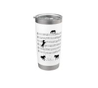 Amante del campo Paseo a caballo Caballos Músico Nota Vaso térmico de acero inoxidable de doble pared