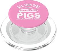 Amante del Cerdo Cita Divertida Chica Humor Animal Entusiasta PopSockets PopGrip para MagSafe