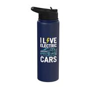 Amante del coche eléctrico Conductor EV sostenible Amor Coches eléctricos Stainless Steel Insulated Water Bottle