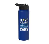 Amante del coche eléctrico Conductor EV sostenible Amor Coches eléctricos Stainless Steel Insulated Water Bottle
