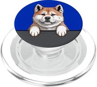 Amante del Divertido Cachorro de Perro American Akita Que mira con Bolsillo PopSockets PopGrip para MagSafe