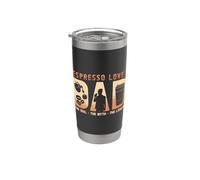 Amante del espresso, papá, el ídolo, la cafetera, amante del espresso Vaso térmico de acero inoxidable de doble pared