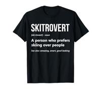Amante del esquí Divertido Skitrovert Definición Esquiador de montaña Esquí Camiseta