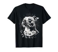 Amante del estilo del tatuaje American Staffordshire Terrier Retro Dog Camiseta