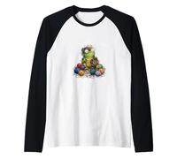 Amante del Hilo Off to Hoard para Tejer con Forma de Rana Camiseta Manga Raglan