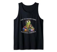 Amante del Hilo Off to Hoard para Tejer con Forma de Rana Camiseta sin Mangas