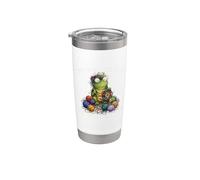Amante del hilo Off to Hoard para tejer con forma de rana Vaso térmico de acero inoxidable de doble pared